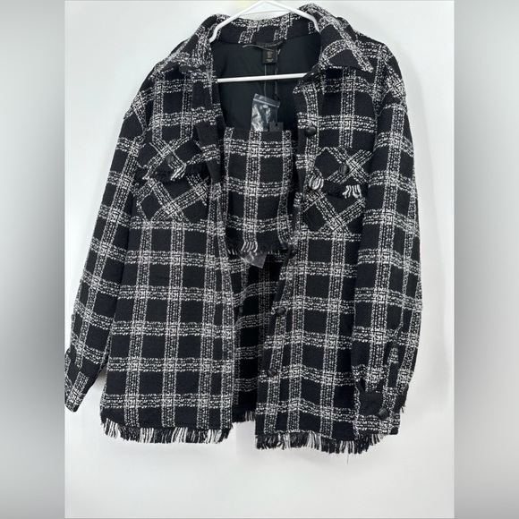 House of Harlow Set New Tweed Crop tank Top & Shacket Jacket twin-set Large - Picture 1 of 4